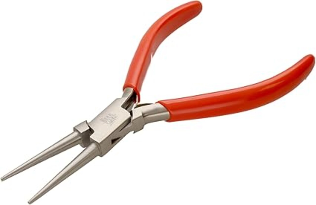 The Beadsmith Long Round Nose Pliers - Economy Pliers - 5.5 Inches (143 mm) Precision Tool with Spring Action Handle for Jewelry Making, DIY Projects, and Crafting